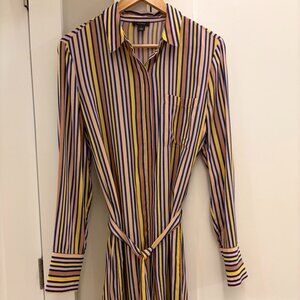 Halogen Striped Shirt Dress - All Season Minimalist